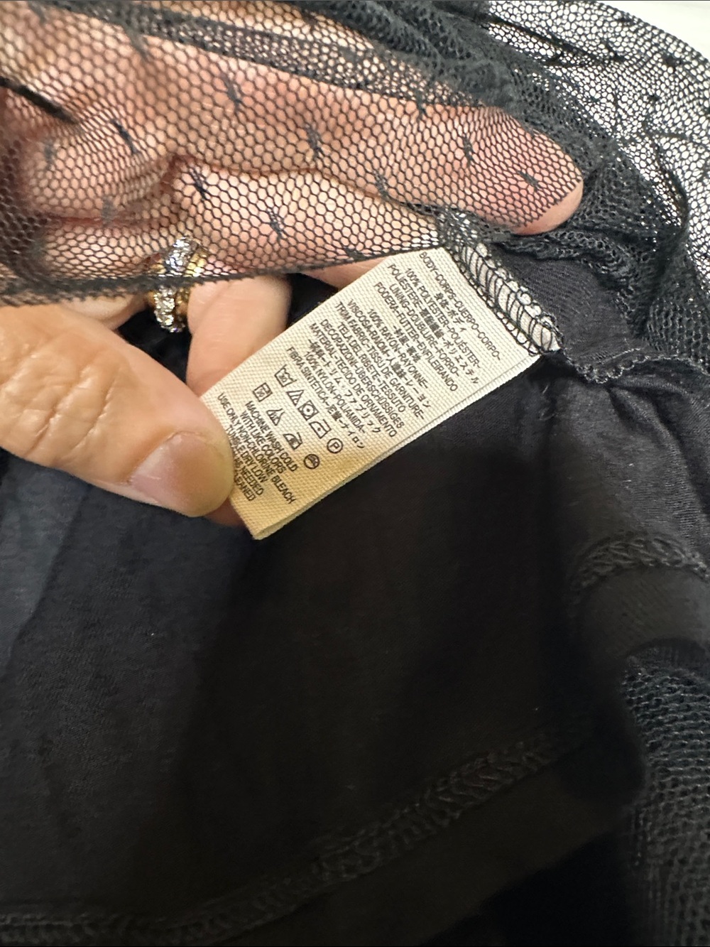 Free People Dotted black tutu skirt SzLarge - Picture 5 of 8